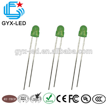 ROHS approved green LED 3mm 4mm 5 mm lamp