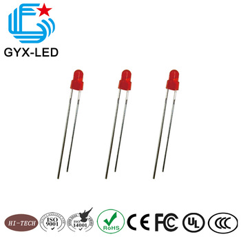 High quality LAMP LED ultra red emitting color 1800mcd 3mm round type DIP LED