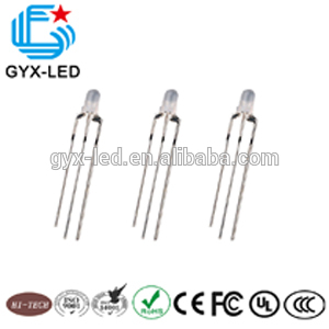 White 3mm Led Through Hole Diffused Light Emitting Diodes