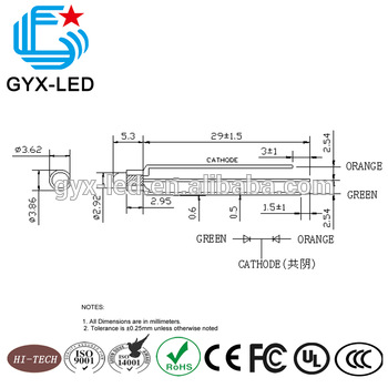 High brightness Round 3mm 12v led Diodes Through Hole Led Lights