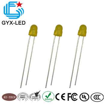 Wholesale High quality 4 0mm round type THL LED DIP Yellow diffused lens Yellow emitting color