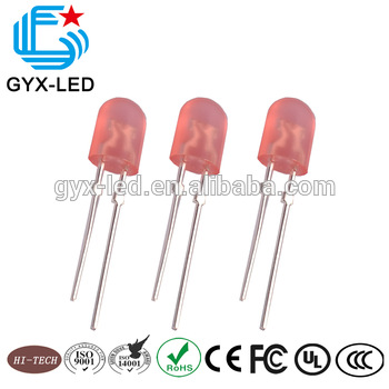 Professional manufacturer red diffused lens oval type 546 DIP LED