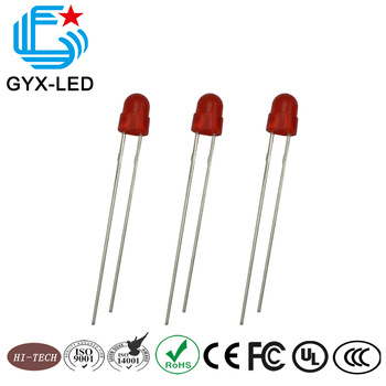 Wholesale High quality 4 0mm round type THL LED DIP Red diffused lens Red emitting color