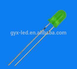 2.0V ROHS compliant 3mm green round led diode lamp