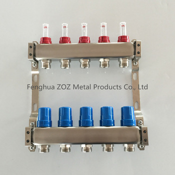 Stainless Steel Manifolds Set for European Standard Intelligent Central Floor Heating System