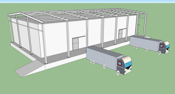 walk in Blast Freezer room for fish and meat