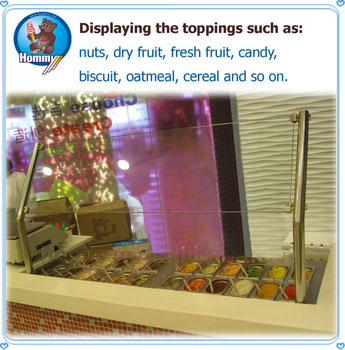 refrigerated topping display cabinet