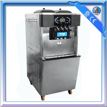 wheel-mounted floor standing soft ice cream machine