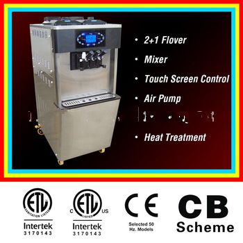 Soft ice cream machine with airpump CE UL approved