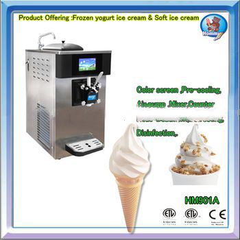 Stainless steel Desktop ice cream machine price/soft ice cream machine price