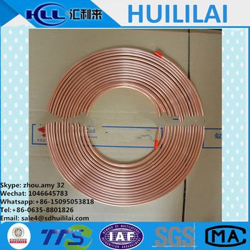 Pancake copper coil C10200 C12200 Copper capillary tube heparin for Heat Exchange Tube