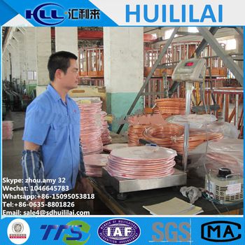 Pancake copper coil C10200 C12200 Copper capillary tube heparin for Heat Exchange Tube