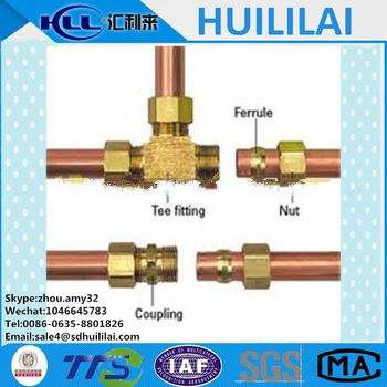 ANSI/ASME B16.22 copper y fittings for Refrigeration and Air Conditioning.