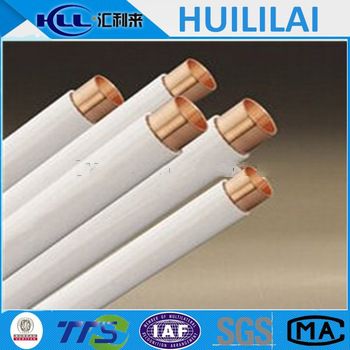 bulk PE coated plumbing materials copper pipe with end caps