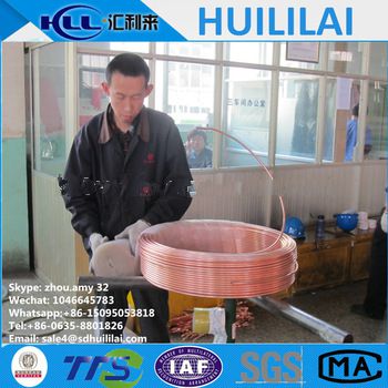 Extrusion process TP2 pancake coil copper pipe, pancake coil copper tube for air conditioner