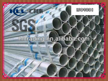 price galvanized iron pipe/tube for building structure, greenhouse frame, scaffolding