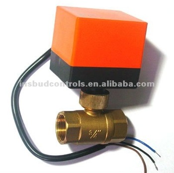 Motorized ball zone valve with actuator