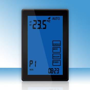7day programmable <font color='red'>touchscreen</font> heating system thermostat with backlight