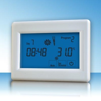 <font color='red'>Touch</font> <font color='red'>screen</font> <font color='red'>fan</font> <font color='red'>coil</font> temperature <font color='red'>thermostat</font> for <font color='red'>2</font> Pipes
