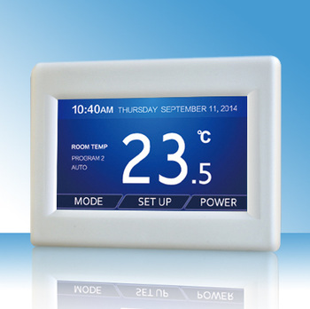 LCD color <font color='red'>Touchscreen</font> pre-programmable heating termostato
