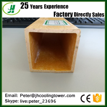 Anti corrosion pultruded fiberglass square tube 100x100