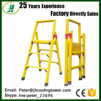 Fiberglass FRP insulation 3 step ladder with handrail