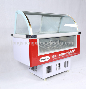 Ice cream display freezer/freezer for ice cream used/countertop ice cream freezer