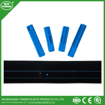 0.6mm-1.2mm thickness 1.9L/h-2.8L/h cylindrical drip irrigation pipe