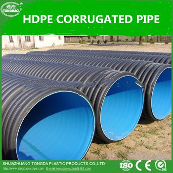 GB Standard and PE Material high density hdpe double wall corrugated drainage pipes