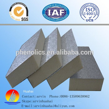 Double Sided HVAC system Aluminum foil PIR foam Pre insulated Air duct panel