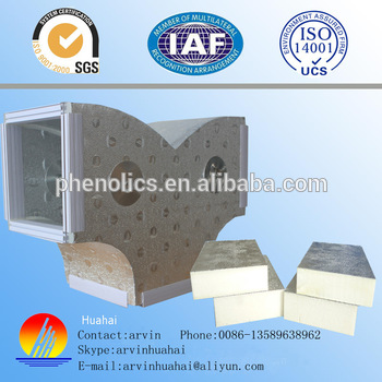 HVAC System Fireproof PU PIR air duct panel