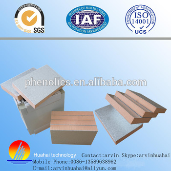 Waterproof aluminum foil composite phenolic PU PIR foam sandwich air duct panel
