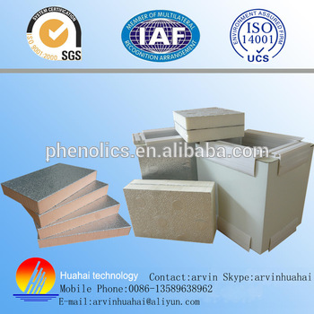Aluminum foil composite phenolic PU PIR foam sandwich air duct panel phenolic air duct board