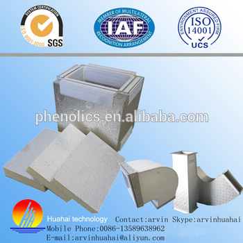 Huahai PU Foam Air duct Panel for HVAC System Polyurethane Air Duct panel