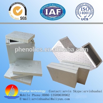 PIR two side color steel HVAC air duct panel polyurethane foam sandwich panel polyurethane sandwich roof panel