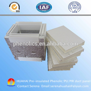 Aluminum Foil Pre Insulated PU Duct Panel
