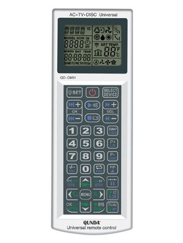 Universal remote control for A/C,TV,DVD