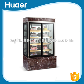 European style cake cabinet supermarket display refrigerator showcase cooler stainless