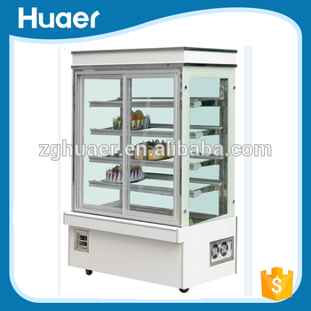 Cake counter Vertical cake cabinet Cake display freezer in Supermarket ...