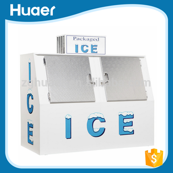 Ice storage freezer/ice storage merchandiser