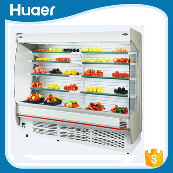 Open Door Upright Chiller Supermarket Muti Deck Display Open Air Chiller in High Quality