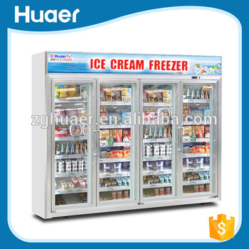 <font color='red'>supermarket</font> <font color='red'>beverage</font> <font color='red'>cooler</font> beer display showcase chiller with 4 glass <font color='red'>doors</font>