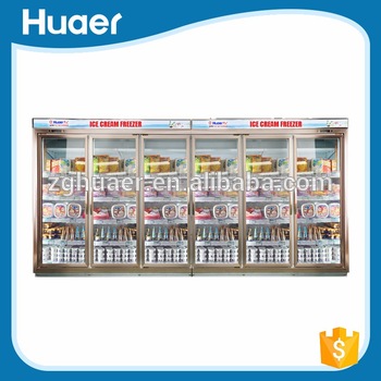 Vertical freezer 6 doors commercial refrigerator commercial refrigerator showcase