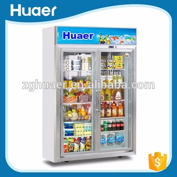 Glass door counter top mini bar fridge hard drink display refrigerator