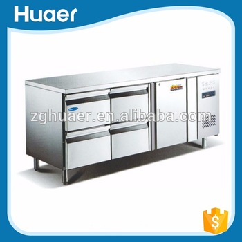 Latest Design working desk refrigerator for kitchen/restaurant usage