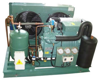 Bitzer semi hermetic two stage compressor refrigeration unit