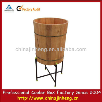 Big round wood ibeer barrel cooler