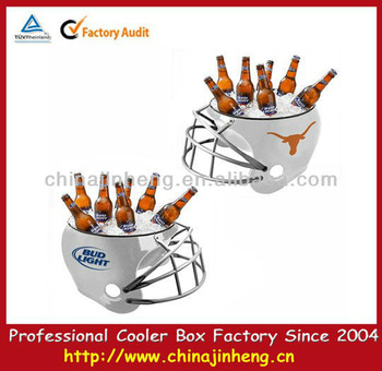 Metal helmet BBQ grill cooler