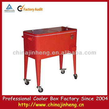 Rolling patio cooler cart