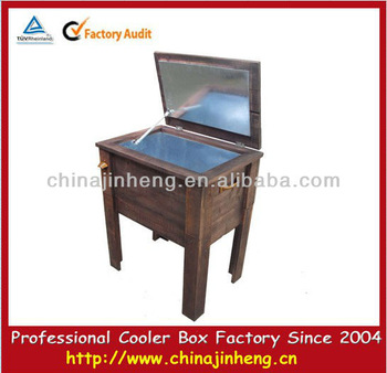 wood beverage cooler